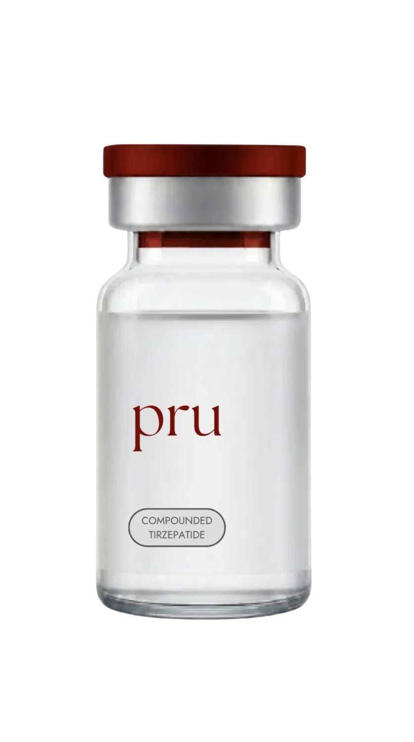 Pru compounded peptide therapy vial from FDA-regulated pharmacy